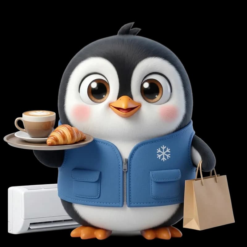 Pingo, la mascotte de PingoClim (Commerces et restauration)