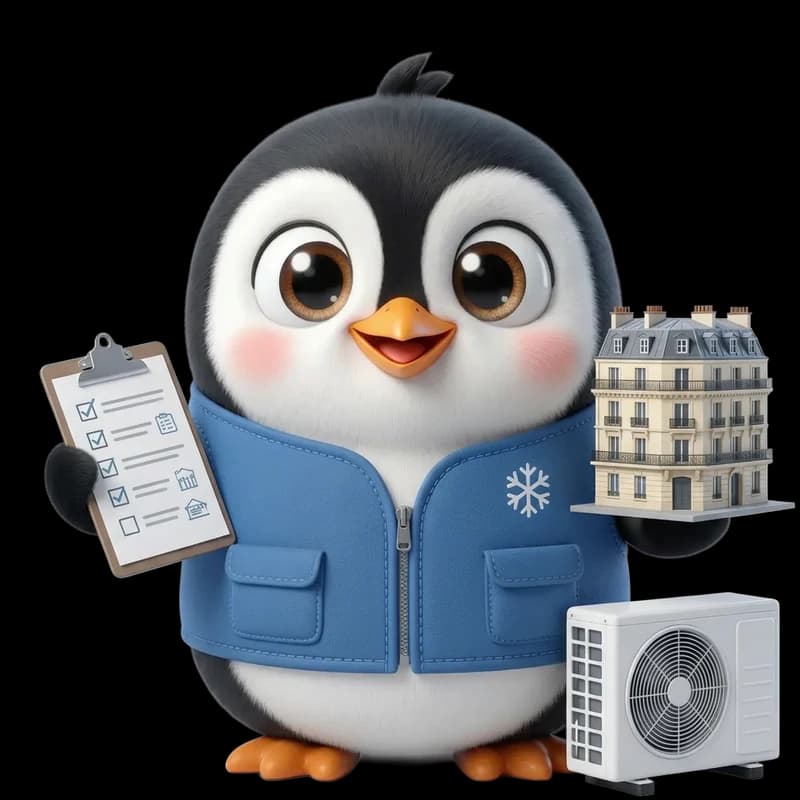 Pingo, la mascotte de PingoClim (Copropriétés)